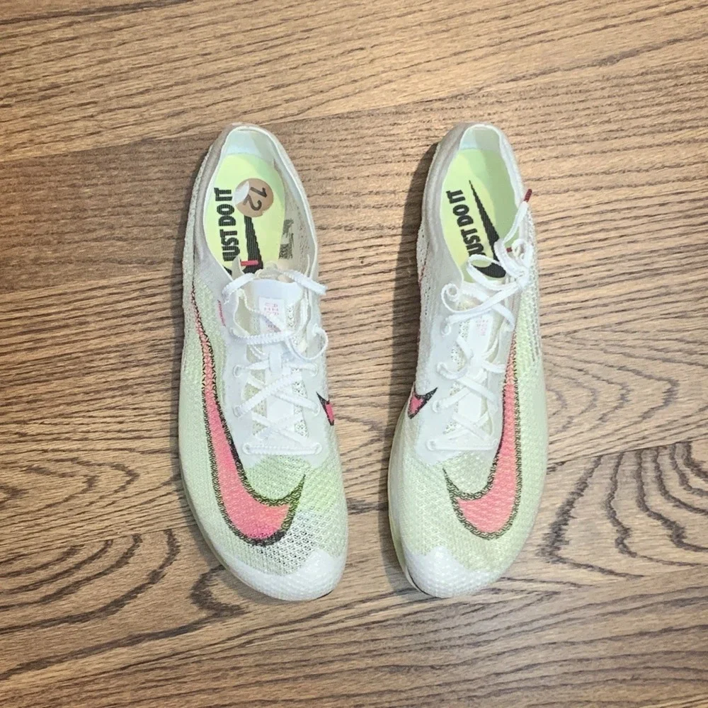 Nike Zoom Superfly Sail Pink Lemon Twist Track Spikes Men's Size 12 CD4385-101